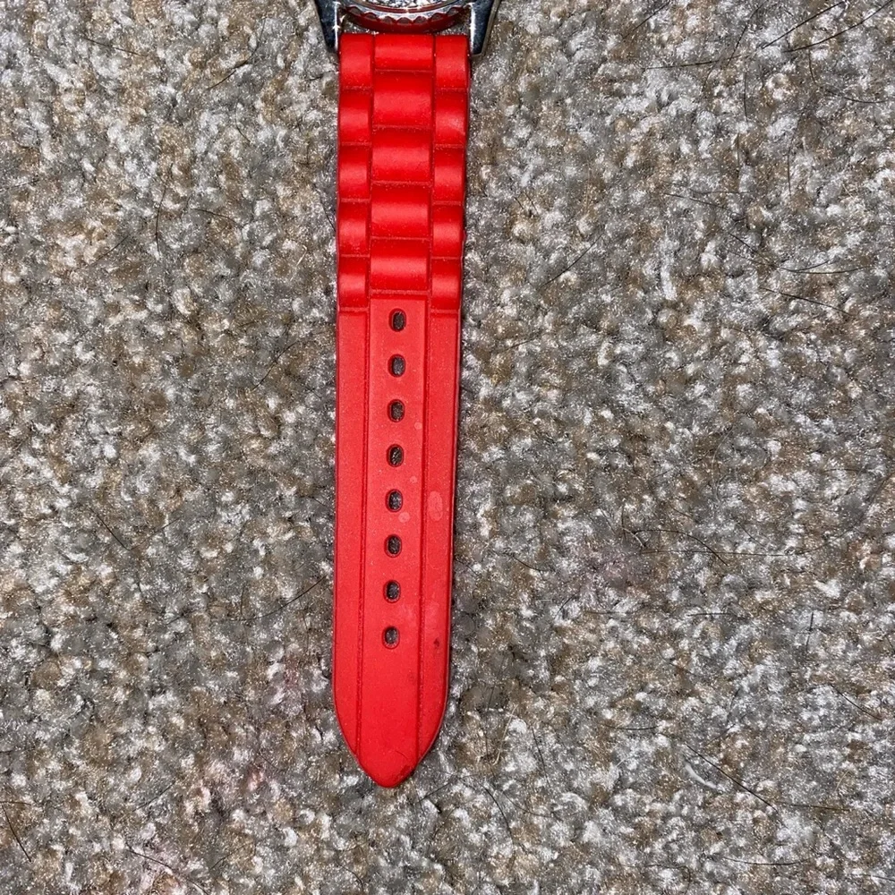 🌟Zebra print watch with red watch band